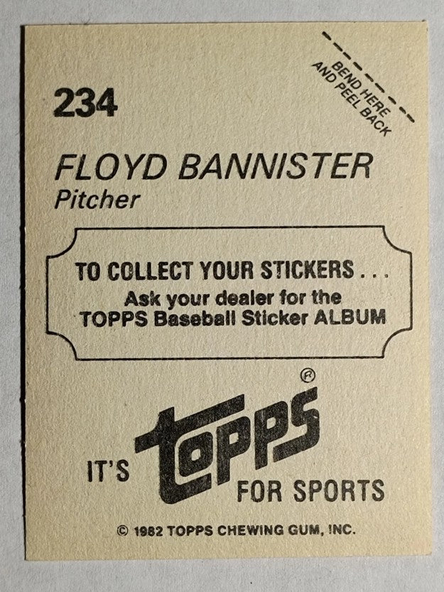 1982 Topps Stickers #234 Floyd Bannister