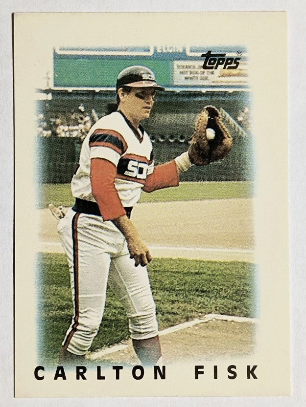 1986 Topps Mini Leaders #11 Carlton Fisk