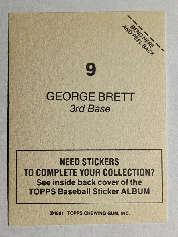 1981 Topps Stickers #9 George Brett