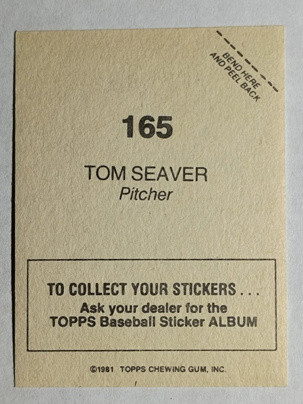 1981 Topps Stickers #165 Tom Seaver