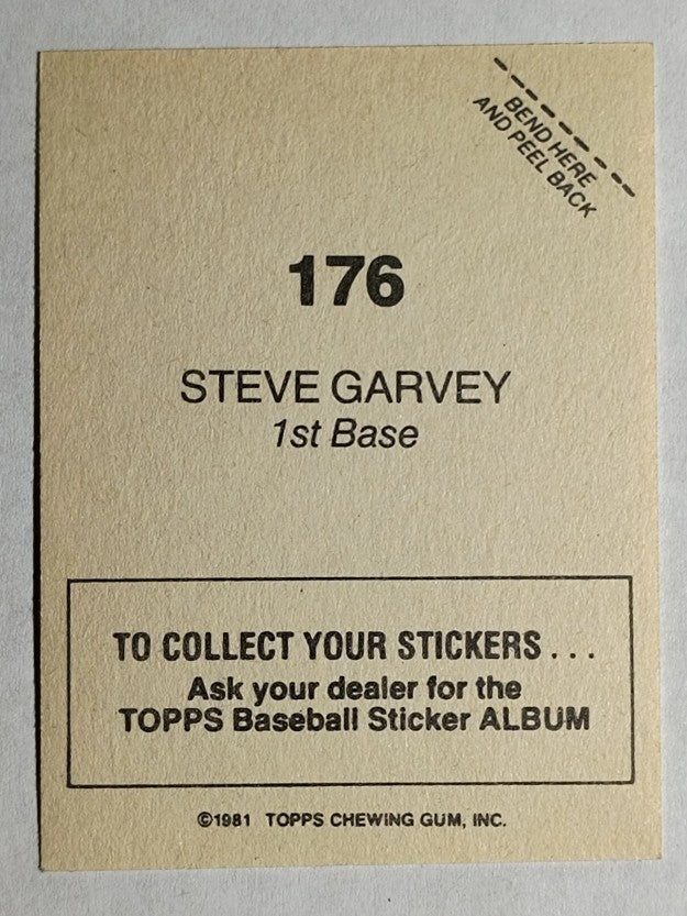 1981 Topps Stickers #176 Steve Garvey