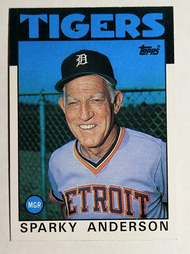 1986 Topps #411 Sparky Anderson MG
