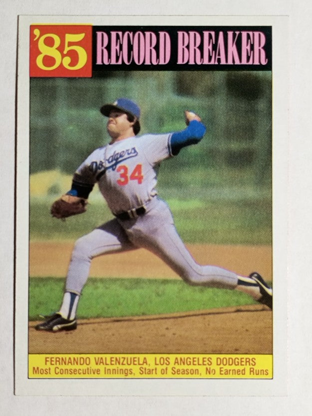 1986 Topps #207 Fernando Valenzuela RB