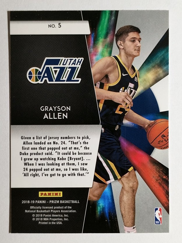 2018-19 Panini Prizm Freshman Phenoms #5 Grayson Allen