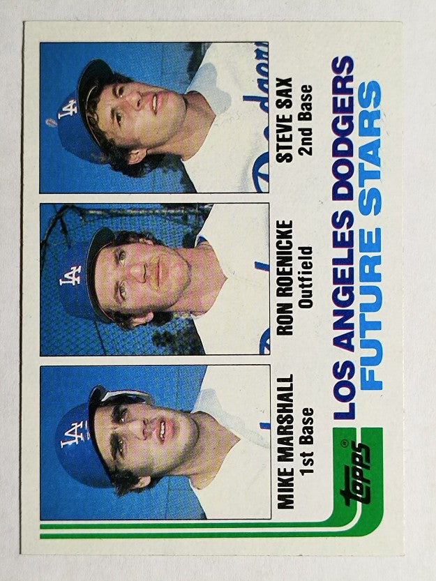 1982 Topps #681 Mike Marshall RC/Ron Roenicke RC/Steve Sax RC