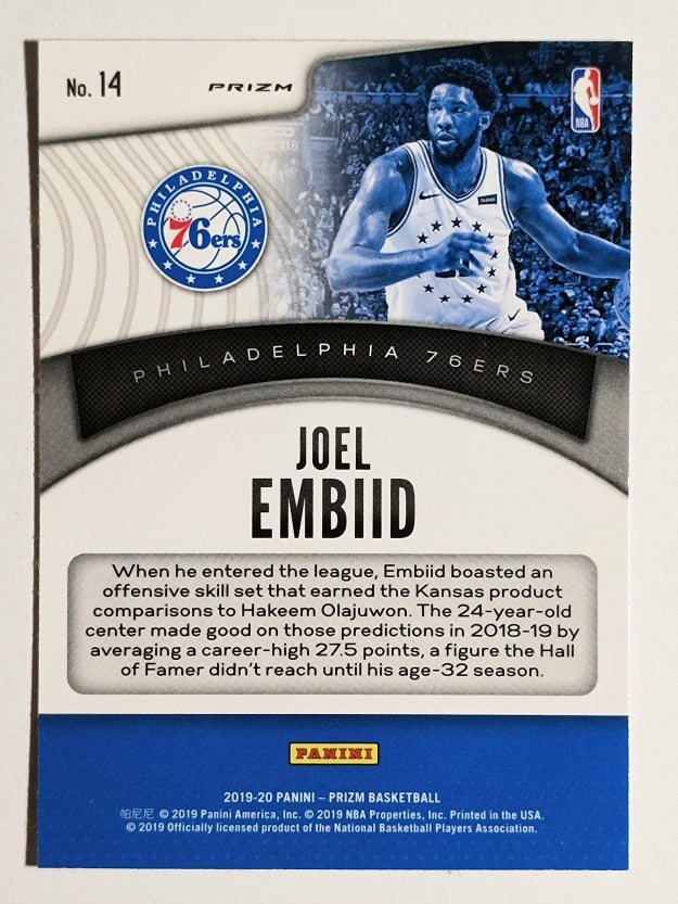 2019-20 Panini Prizm Dominance Prizms Silver #14 Joel Embiid