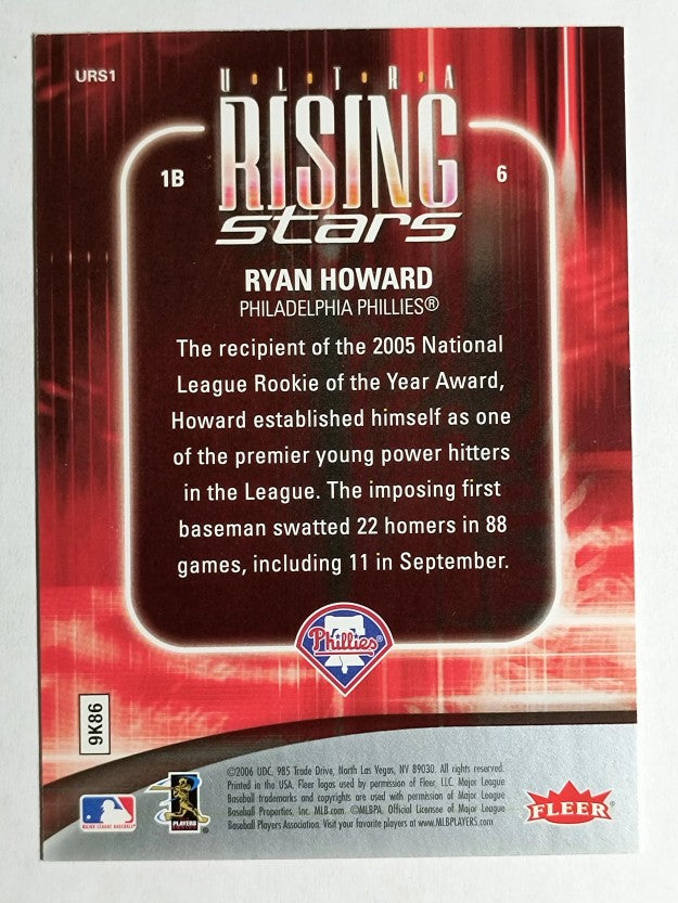 2006 Ultra Rising Stars #URS1 Ryan Howard