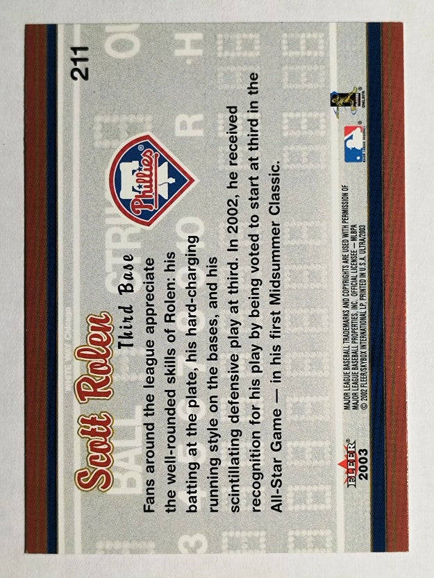 2003 Ultra #211 Scott Rolen AS