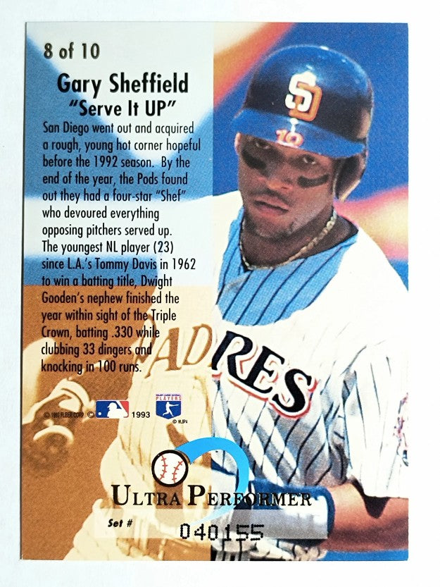 1993 Ultra Performers #8 Gary Sheffield