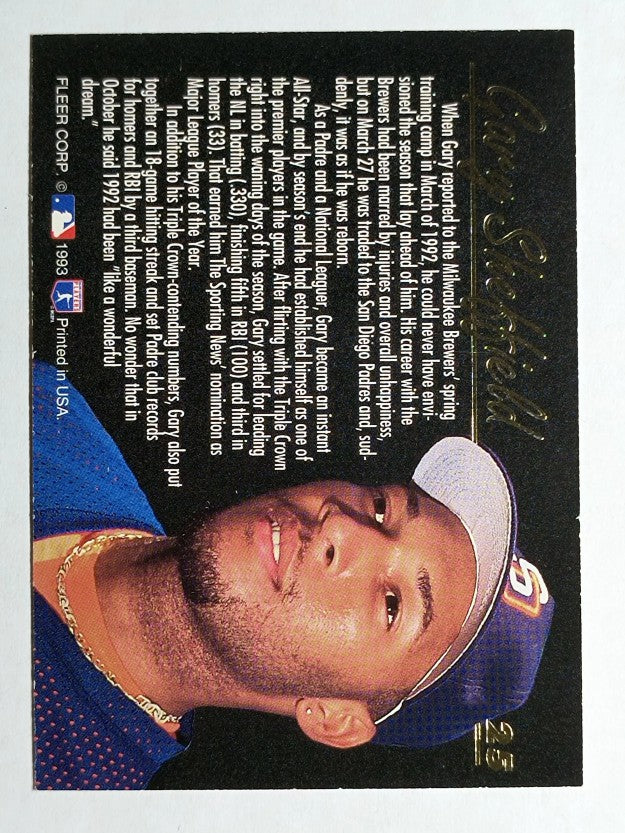 1993 Ultra Award Winners #25 Gary Sheffield
