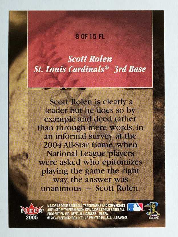 2005 Ultra Follow the Leader #8 Scott Rolen