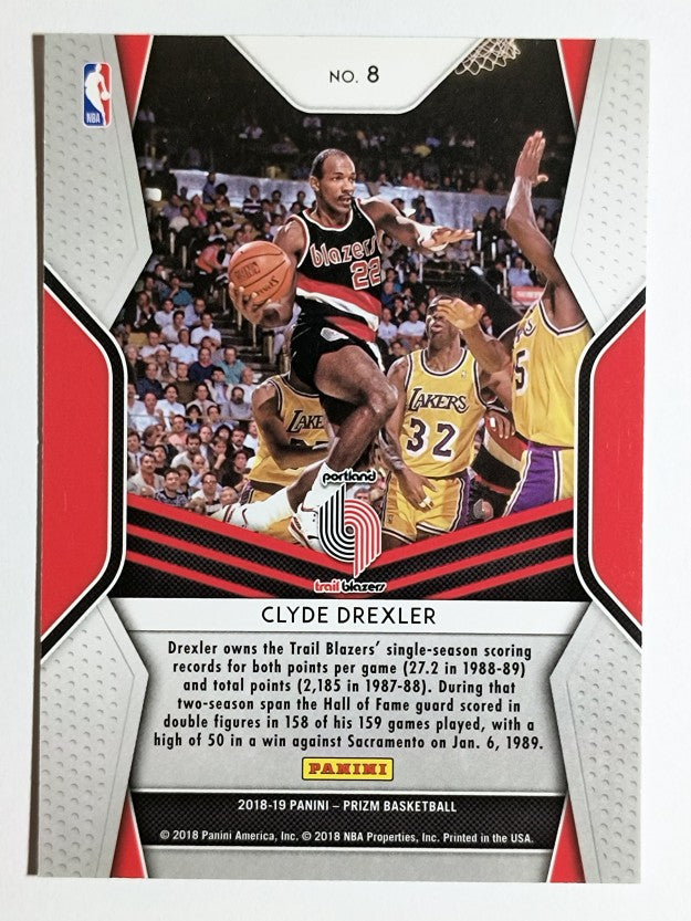 2018-19 Panini Prizm Dominance #8 Clyde Drexler