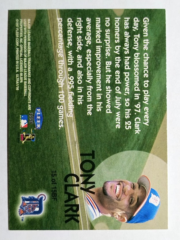 1998 Ultra Back to the Future #15 Tony Clark