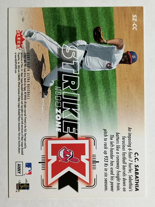 2007 Ultra Strike Zone #CC C.C. Sabathia (NM)