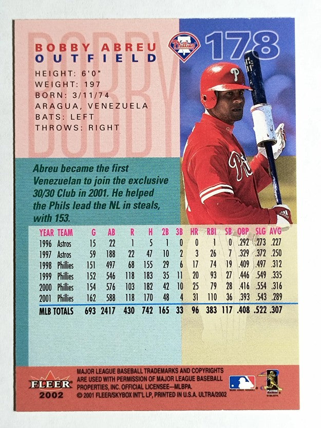 2002 Ultra #178 Bobby Abreu