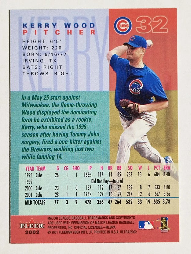 2002 Ultra #32 Kerry Wood