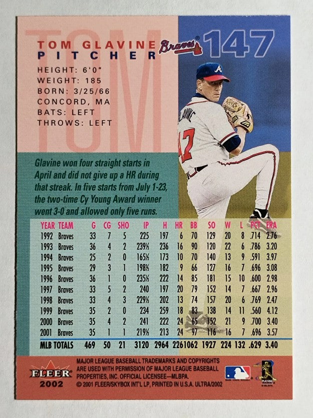 2002 Ultra #147 Tom Glavine