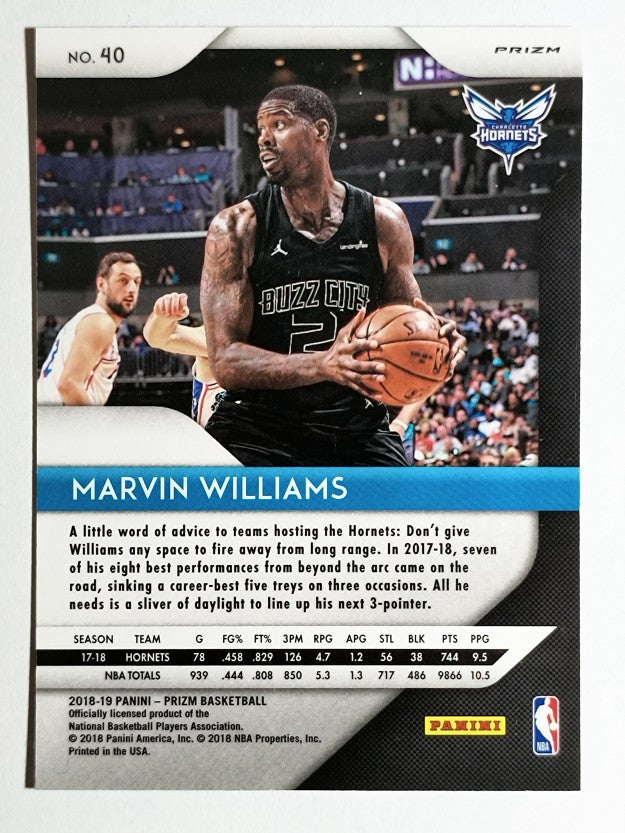 2018-19 Panini Prizm Prizms Red White and Blue #40 Marvin Williams