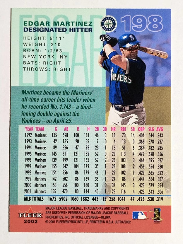 2002 Ultra #198 Edgar Martinez