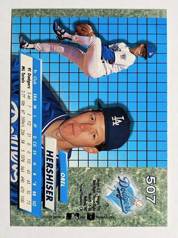 1992 Ultra #507 Orel Hershiser