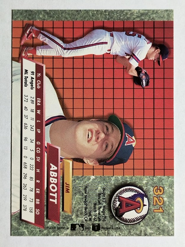 1992 Ultra #321 Jim Abbott