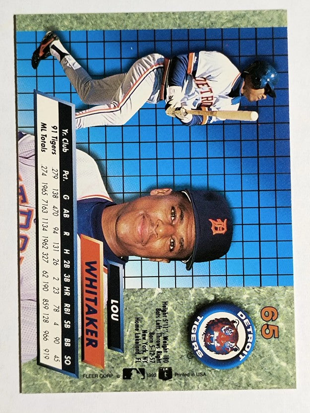 1992 Ultra #65 Lou Whitaker