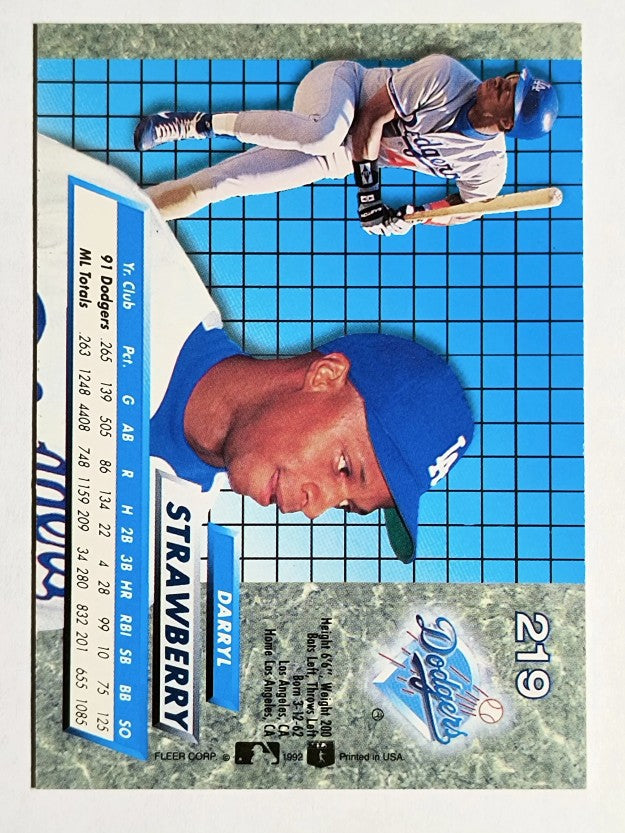 1992 Ultra #219 Darryl Strawberry