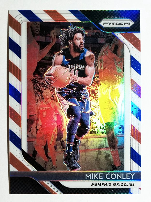 2018-19 Panini Prizm Prizms Red White and Blue #86 Mike Conley