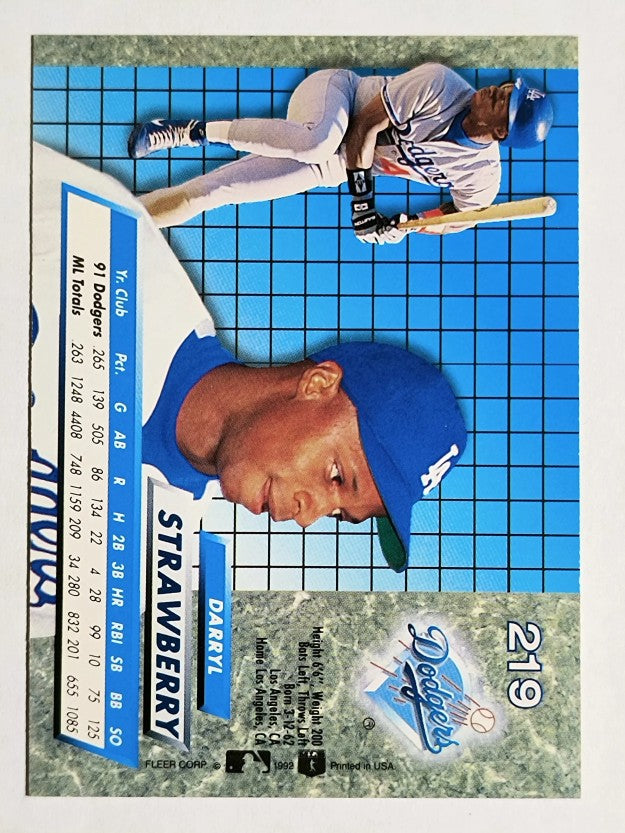 1992 Ultra #219 Darryl Strawberry