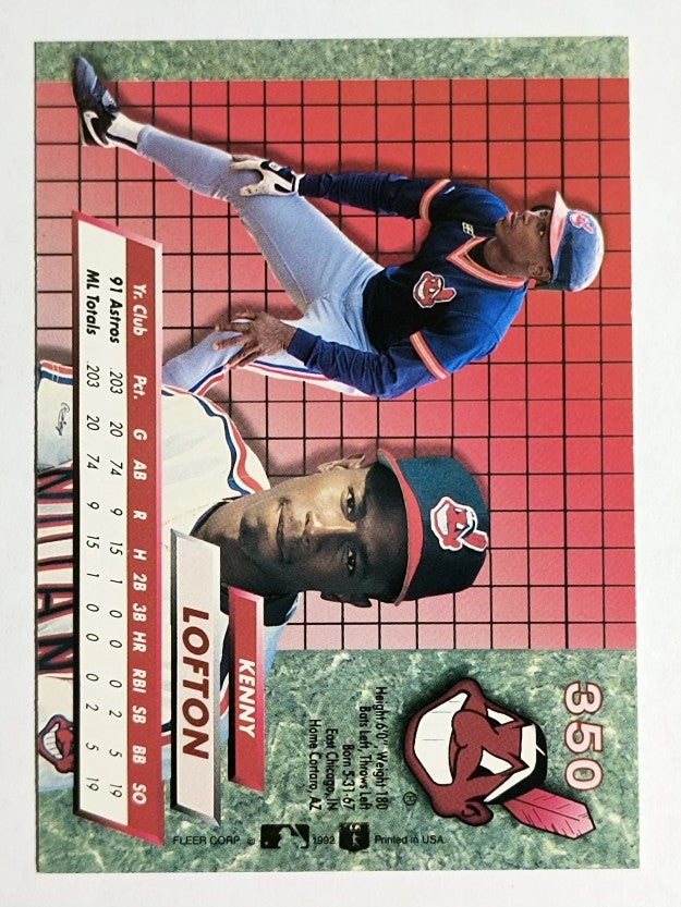 1992 Ultra #350 Kenny Lofton