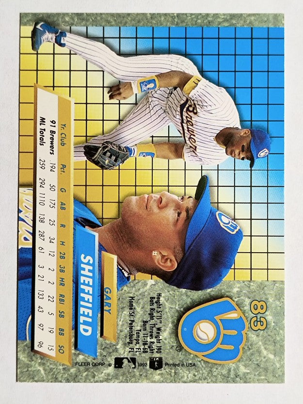 1992 Ultra #83 Gary Sheffield