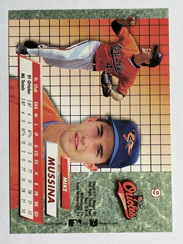 1992 Ultra #9 Mike Mussina