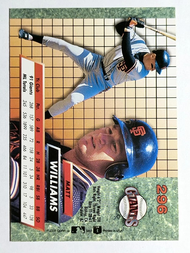 1992 Ultra #296 Matt Williams