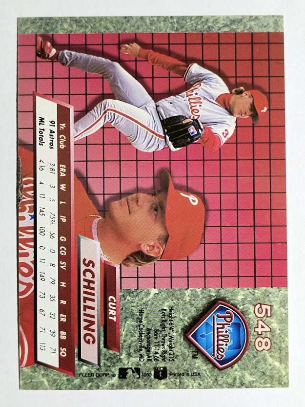 1992 Ultra #548 Curt Schilling