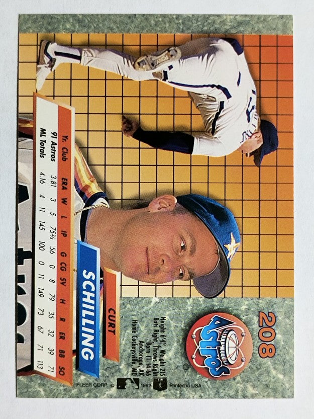 1992 Ultra #208 Curt Schilling