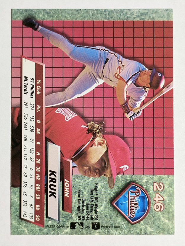 1992 Ultra #246 John Kruk