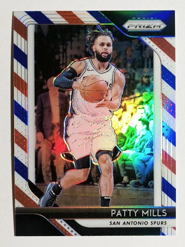 2018-19 Panini Prizm Prizms Red White and Blue #23 Patty Mills