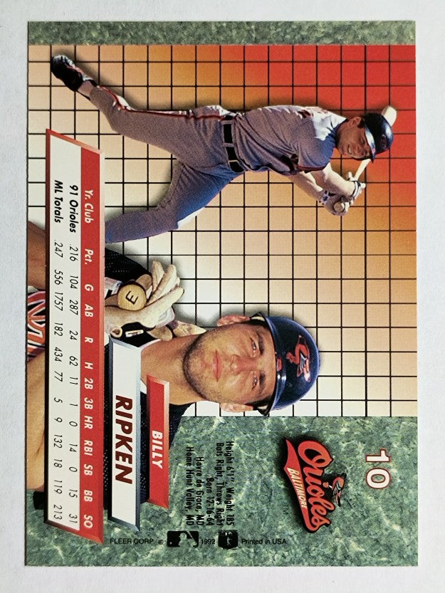 1992 Ultra #10 Billy Ripken