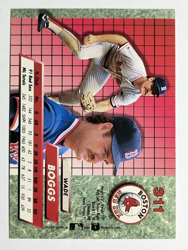 1992 Ultra #311 Wade Boggs