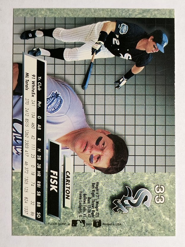 1992 Ultra #33 Carlton Fisk