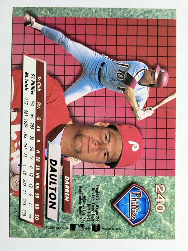 1992 Ultra #240 Darren Daulton