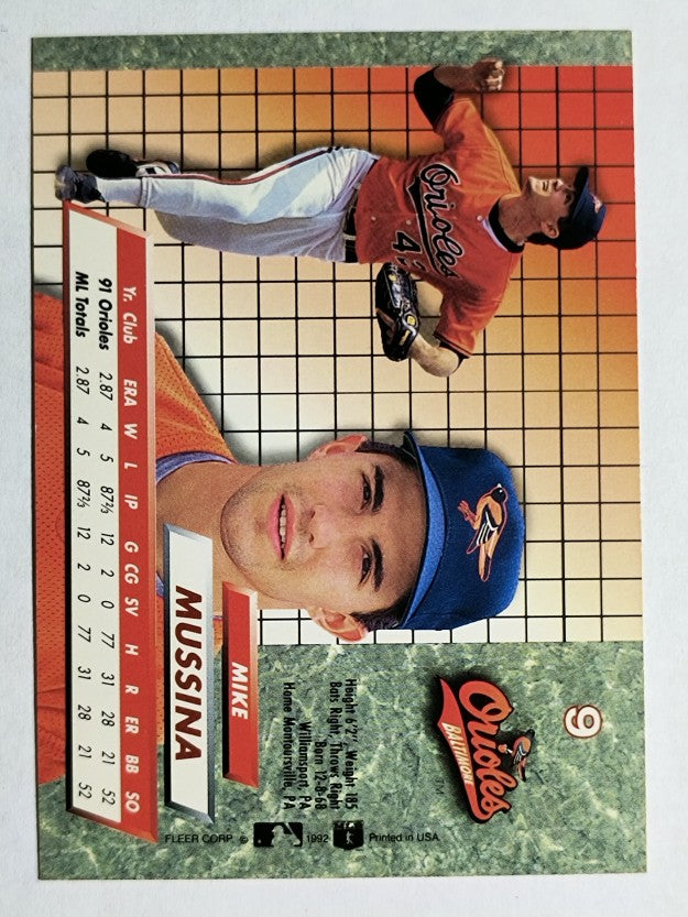 1992 Ultra #9 Mike Mussina