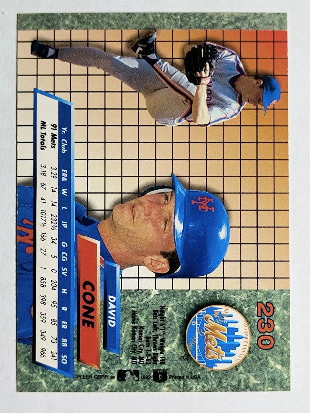 1992 Ultra #230 David Cone