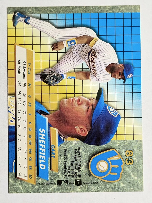 1992 Ultra #83 Gary Sheffield