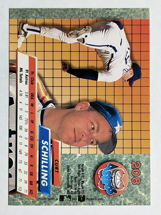 1992 Ultra #208 Curt Schilling