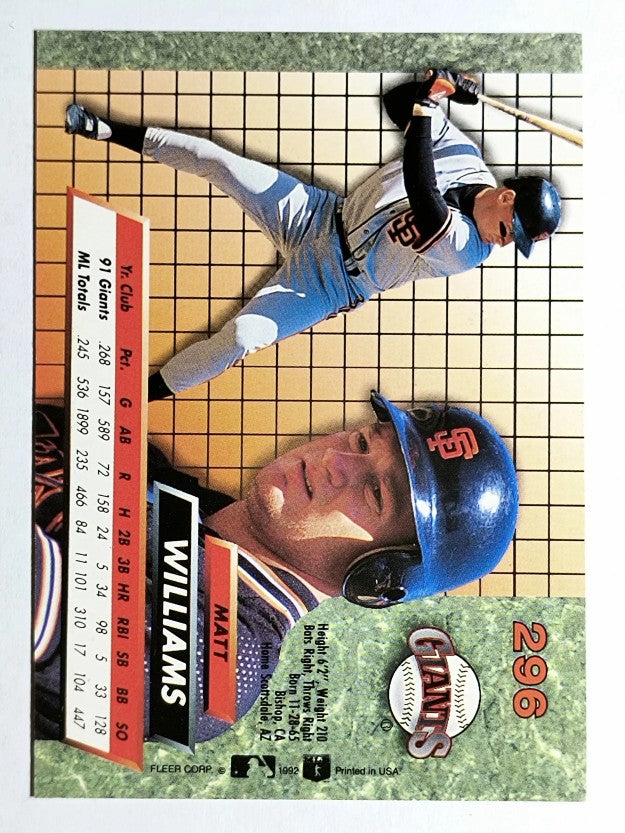 1992 Ultra #296 Matt Williams