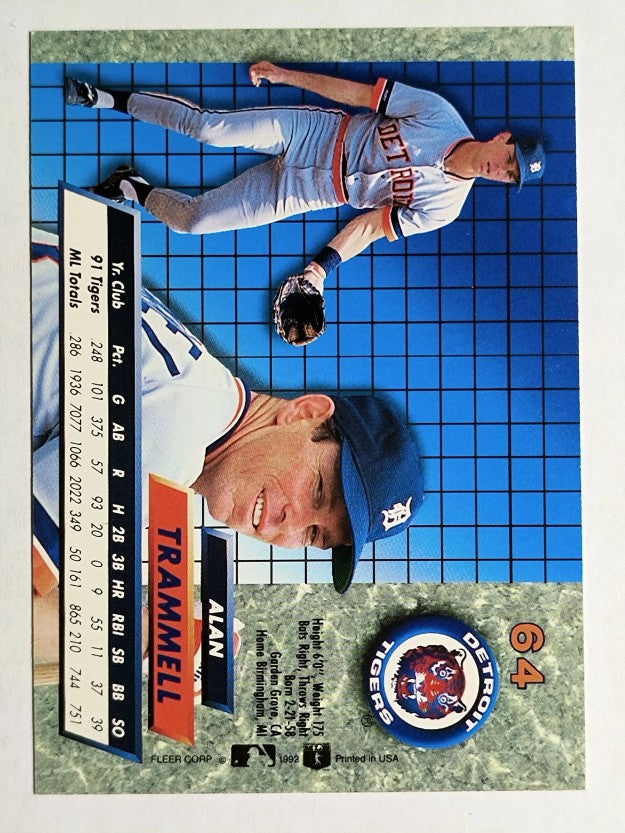 1992 Ultra #64 Alan Trammell