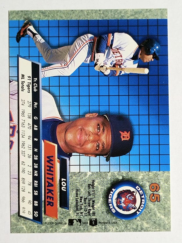 1992 Ultra #65 Lou Whitaker