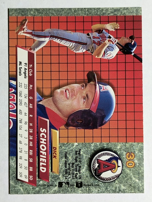 1992 Ultra #30 Dick Schofield