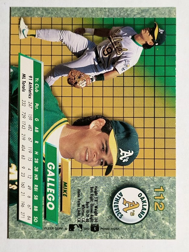 1992 Ultra #112 Mike Gallego